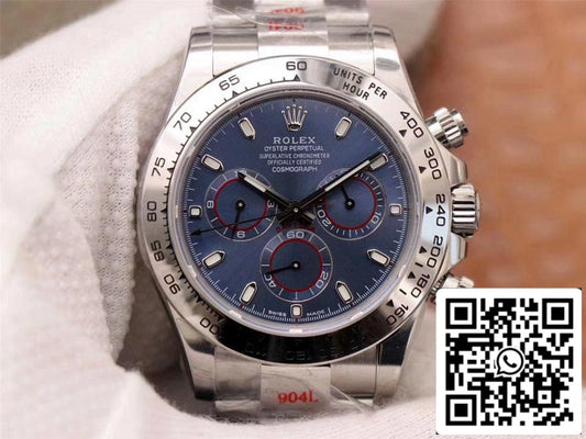 Rolex Daytona Cosmograph 116509-78599 1:1 Mejor edición Noob Factory esfera azul suizo ETA4130