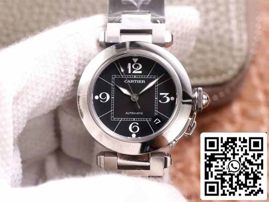 Cartier Pasha W31076M7 1:1 Mejor edición V9 Factory esfera negra Swiss Cal.049