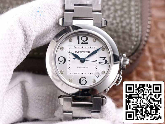 Cartier Pasha W31073M7 1:1 Mejor edición V9 Factory esfera plateada Swiss Cal.049