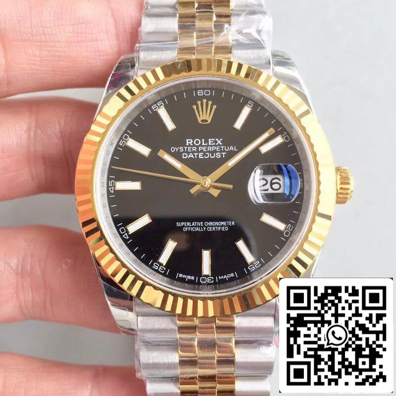 Rolex Datejust II 41 mm 126333 EW Factory Relojes para hombre 1:1 Mejor edición Swiss ETA3235 Dial negro