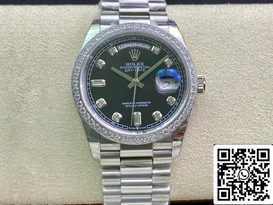 Rolex Day Date 118346 36MM 1:1 Mejor edición EW Factory esfera negra