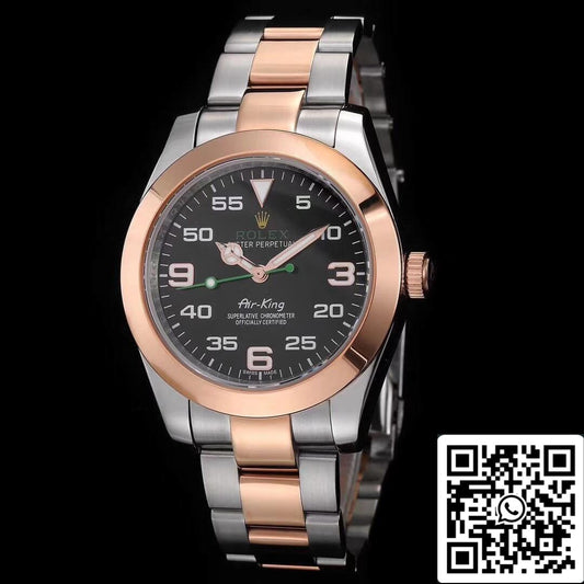 Rolex Air-King 116900 JF Factory 1:1 Best Edition svizzero ETA3131 oro rosa