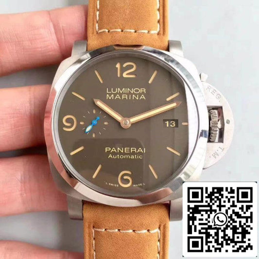 Panerai Luminor PAM1351 ZF Factory Relojes para hombre 1:1 Mejor edición Swiss ETA P9010 Correa de cuero marrón