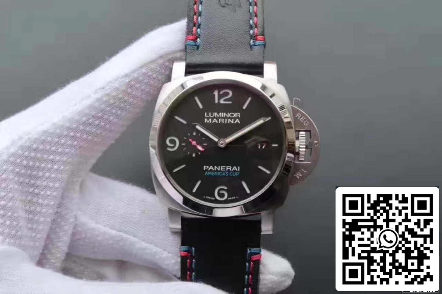 Panerai Luminor Marina 1950 PAM727 ZF Factory 1:1 Mejor edición Swiss ETA P9010 Correa de cuero negra