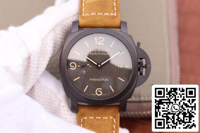 Panerai Luminor PAM386 VS Factory 1:1 Mejor edición Swiss ETA P9000 Esfera y manecillas grises superluminosas