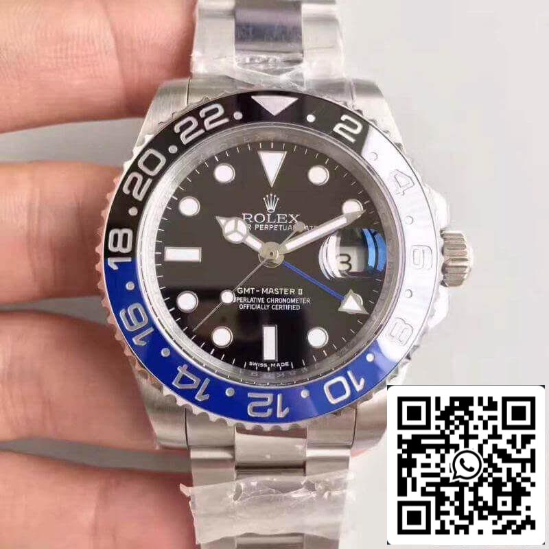 Rolex GMT-Master II 116710BLNR Noob Factory 1:1 Migliore edizione svizzera ETA2836-2