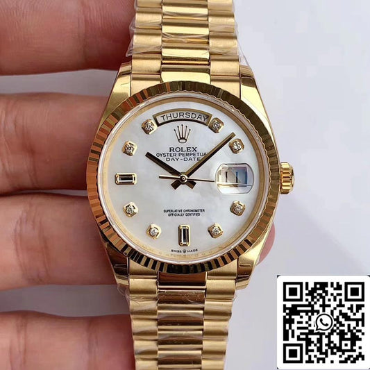 Rolex Day Date M128238 1:1 Mejor edición EW Factory Diamond Scale Swiss ETA3255