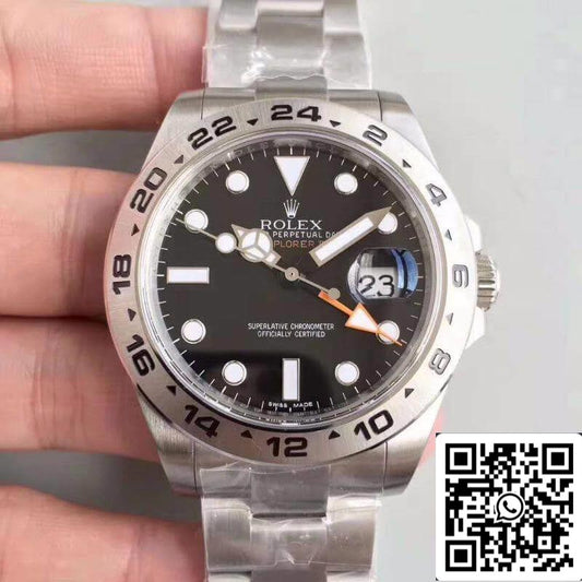 Rolex Explorer II 216570 Noob Factory V7 Orologi da uomo 1:1 Migliore edizione svizzera ETA3187 Quadrante nero