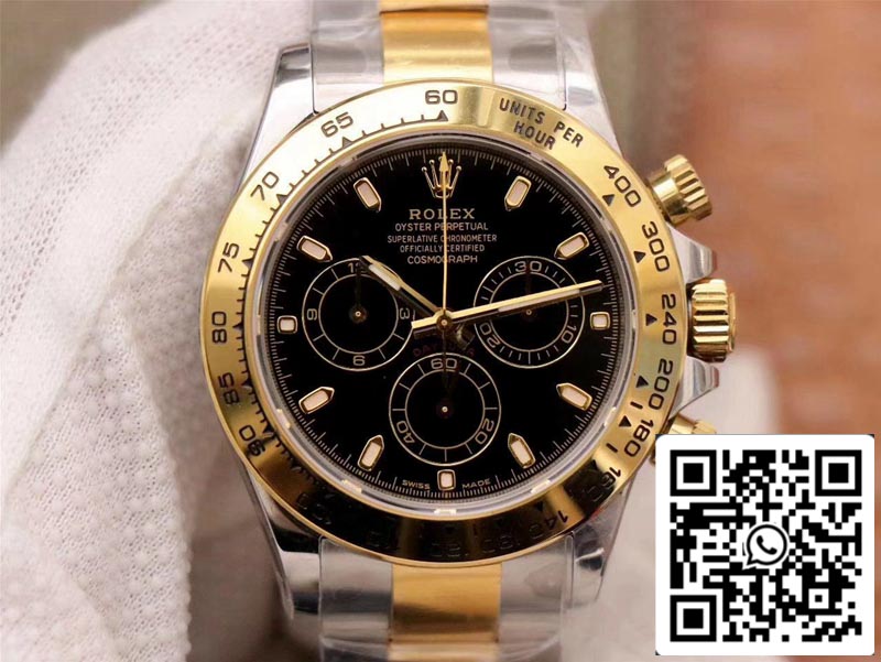 Rolex Daytona Cosmograph M116503-0004 1:1 Mejor Edición Noob Factory Esfera Negra Suiza ETA4130