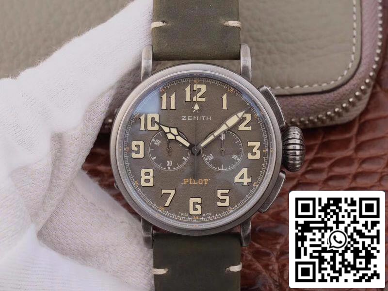 Zenith Heritage Pilot 11.2430.4069/21.C773 XF Factory 1:1 Mejor Edición Suiza ETA7750