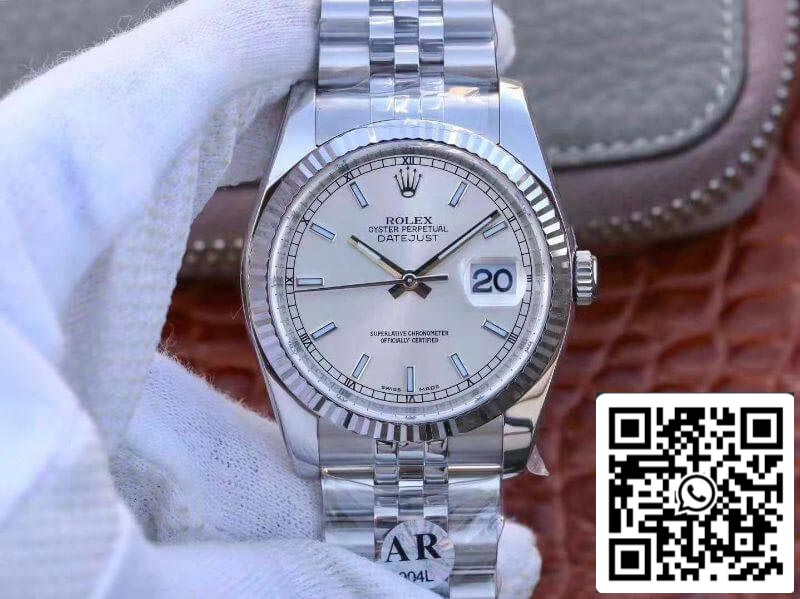 Rolex Datejust II 36 126334 AR Factory 1:1 Mejor edición Suiza ETA3135 Esfera de rodio