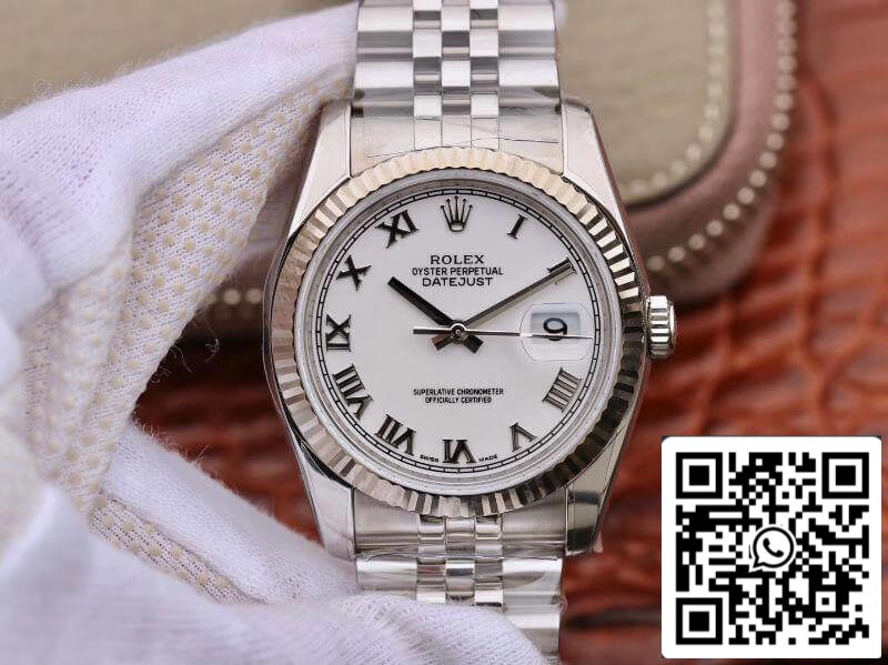 Rolex Datejust 116234 36mm AR Factory 1:1 Mejor edición suiza ETA3135 esfera blanca