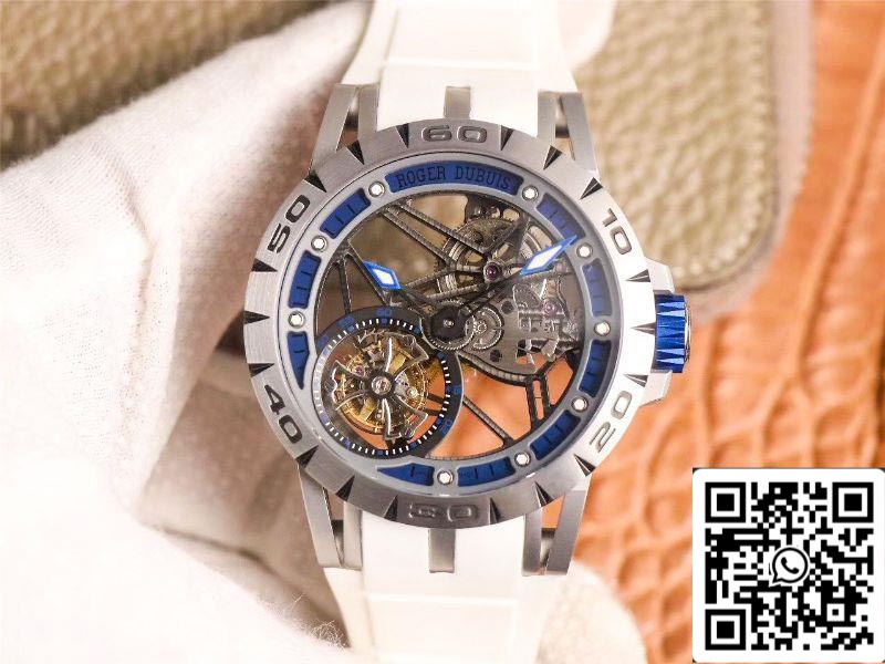 Roger Dubuis Excalibur RDDBEX0622 Tourbillon JB Factory 1:1 Best Edition quadrante cavo blu svizzero RD505SQ