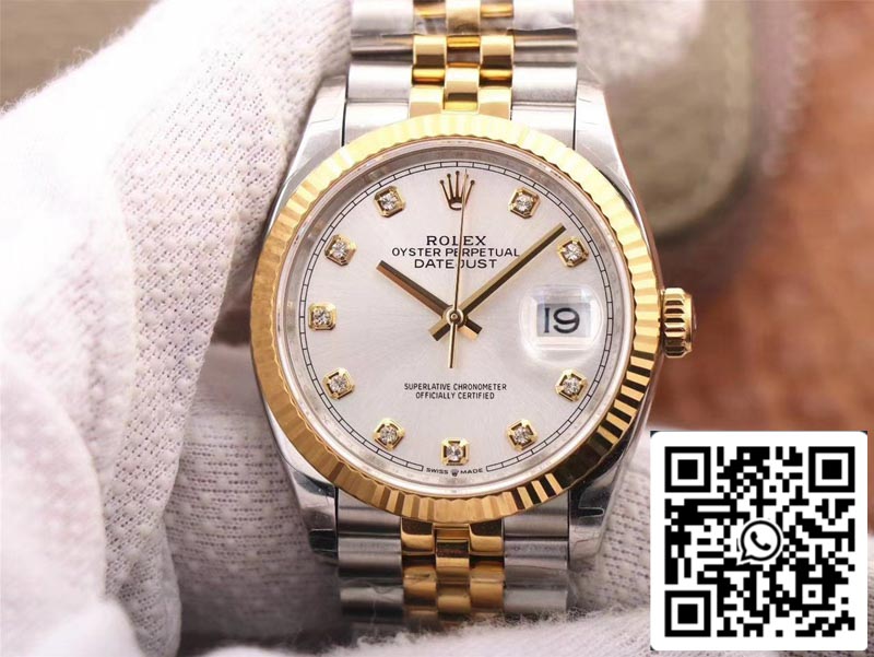 Rolex Datejust 126233 1:1 Best Edition EW Factory quadrante bianco svizzero ETA3235