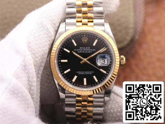 Rolex Datejust 126233 1:1 Best Edition EW Factory quadrante nero svizzero ETA3235