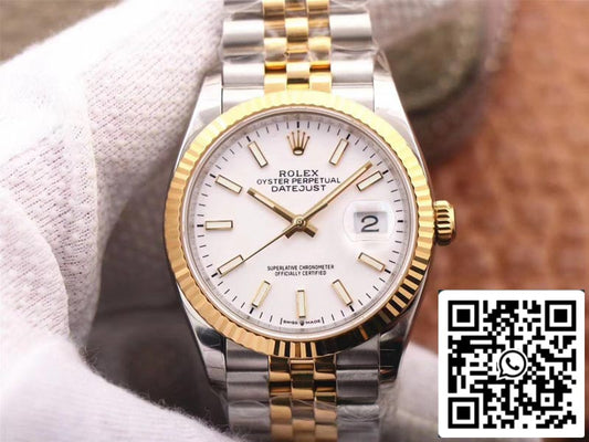 Rolex Datejust M126233-0019 1:1 Mejor Edición EW Factory Esfera Blanca Suiza ETA3235