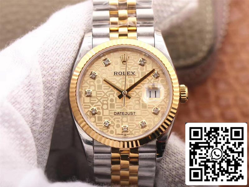 Rolex Datejust M126233-0033 1:1 Mejor edición EW Factory Champagne Dial Swiss ETA3235