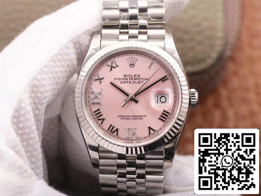 Rolex Datejust M126234-0031 1:1 Mejor Edición EW Factory Esfera Rosa Suiza ETA3235