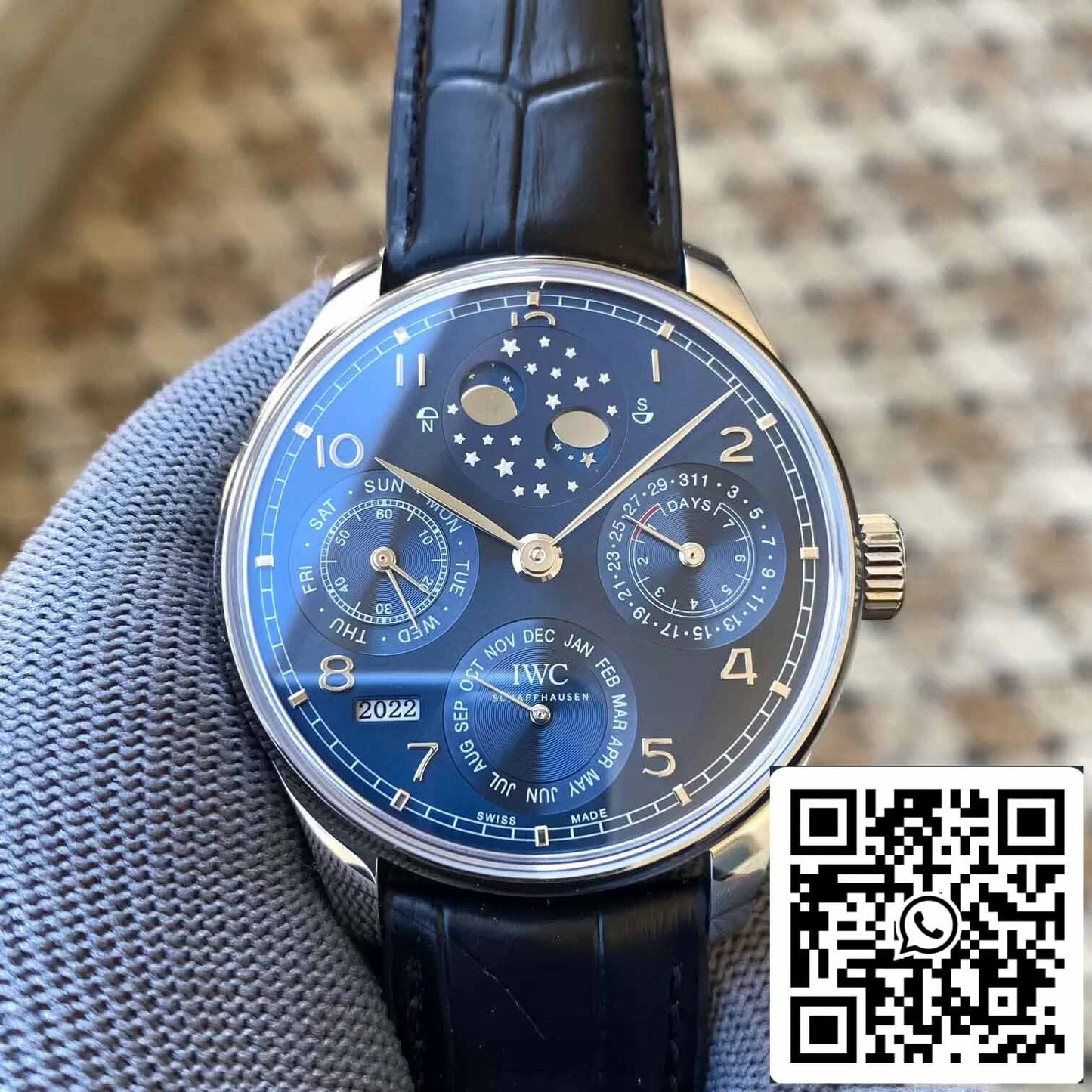 IWC Calendario Perpetuo Portugués IW503401 1:1 Mejor Edición APS Esfera Azul de Fábrica