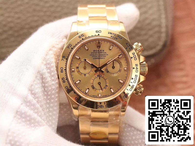 Rolex Daytona Cosmograph M116508-0003 1:1 Best Edition Noob Factory quadrante dorato svizzero ETA4130