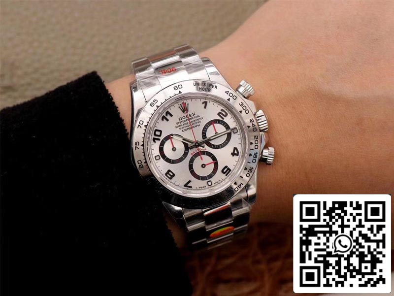 Rolex Daytona Cosmograph 116509-78599 1:1 Mejor Edición Noob Factory Esfera Blanca Suiza ETA4130