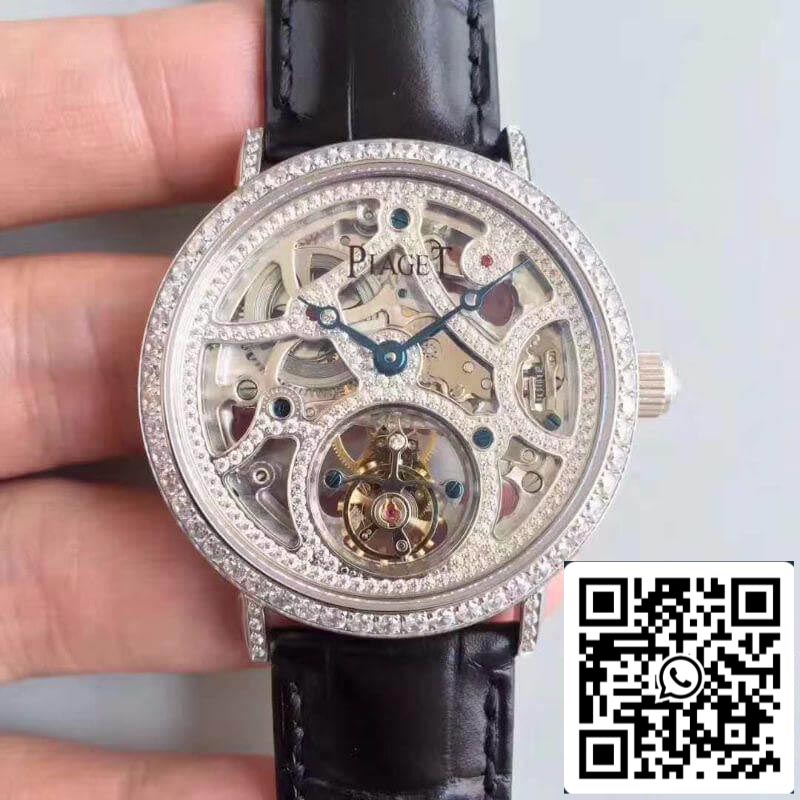 Piaget Orologi meccanici di alta qualità per gioielli Cinturino in pelle di coccodrillo SWISS Tourbillon 1: 1 della migliore edizione