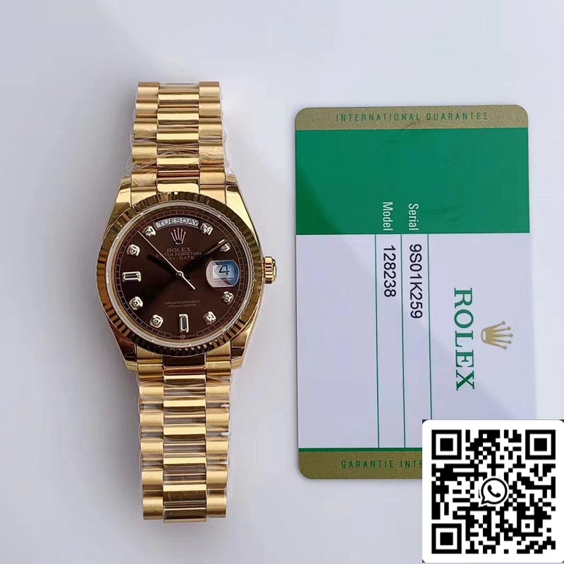 Rolex Day Date M128238-0022 1:1 Best Edition EW Factory quadrante marrone svizzero ETA3255