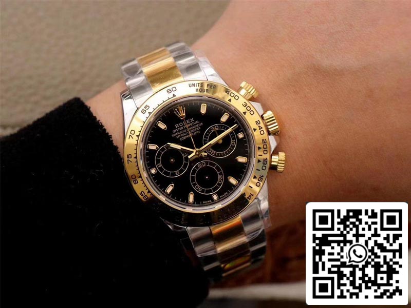 Rolex Daytona Cosmograph M116503-0004 1:1 Mejor Edición Noob Factory Esfera Negra Suiza ETA4130