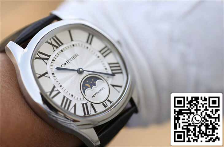 Drive De Cartier Moonphase WSNM0008 1:1 Mejor Edición Acero Inoxidable