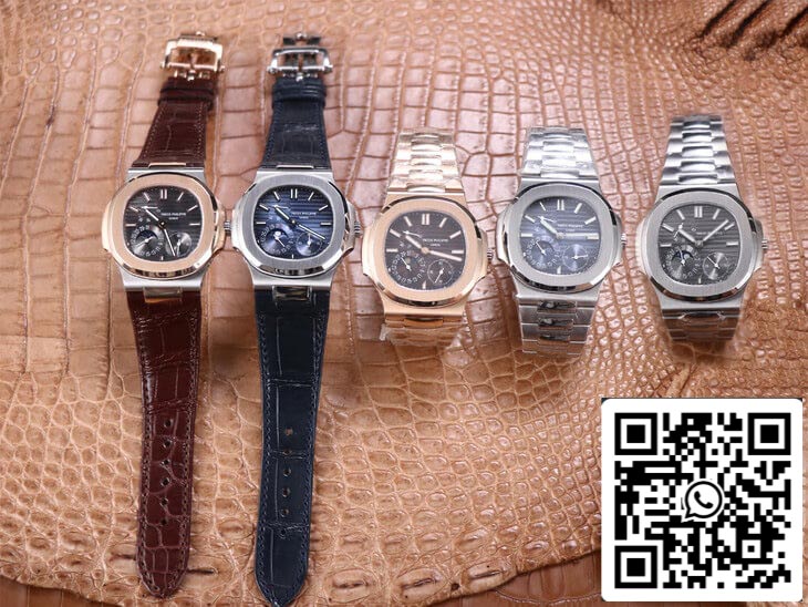 Patek Philippe Nautilus 5712GR-001 1:1 Best Edition PF Factory Rose Gold Leather Belt