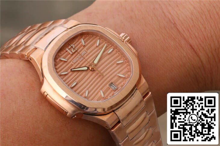 Patek Philippe Nautilus Ladies 7118-1R-010 1:1 Best Edition PF Factory Rose Gold