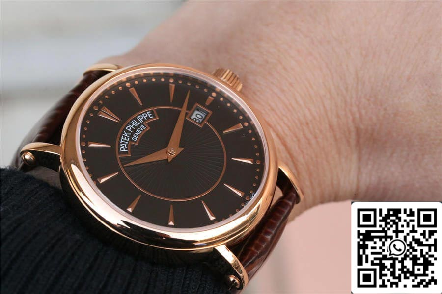 Patek Philippe Calatrava 1:1 Best Edition ZF Factory cinturino in pelle oro rosa