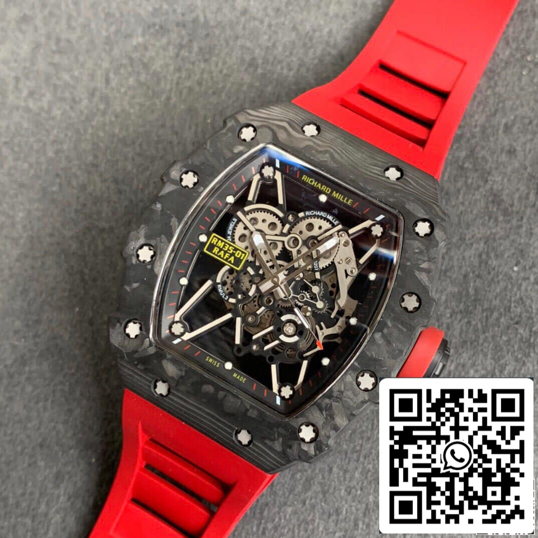 Richard Mille RM35-01 Cinturino rosso KV Factory in scala 1: 1 della migliore edizione