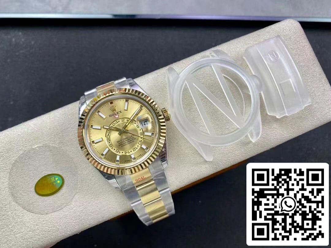 Rolex Sky Dweller M326933-0001 V2 Mejor edición 1:1 Noob Factory esfera champán