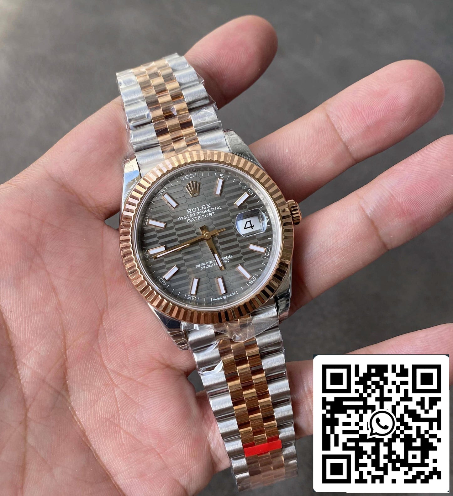 Rolex Datejust M126231-0029 36MM 1:1 Best Edition VS quadrante grigio di fabbrica