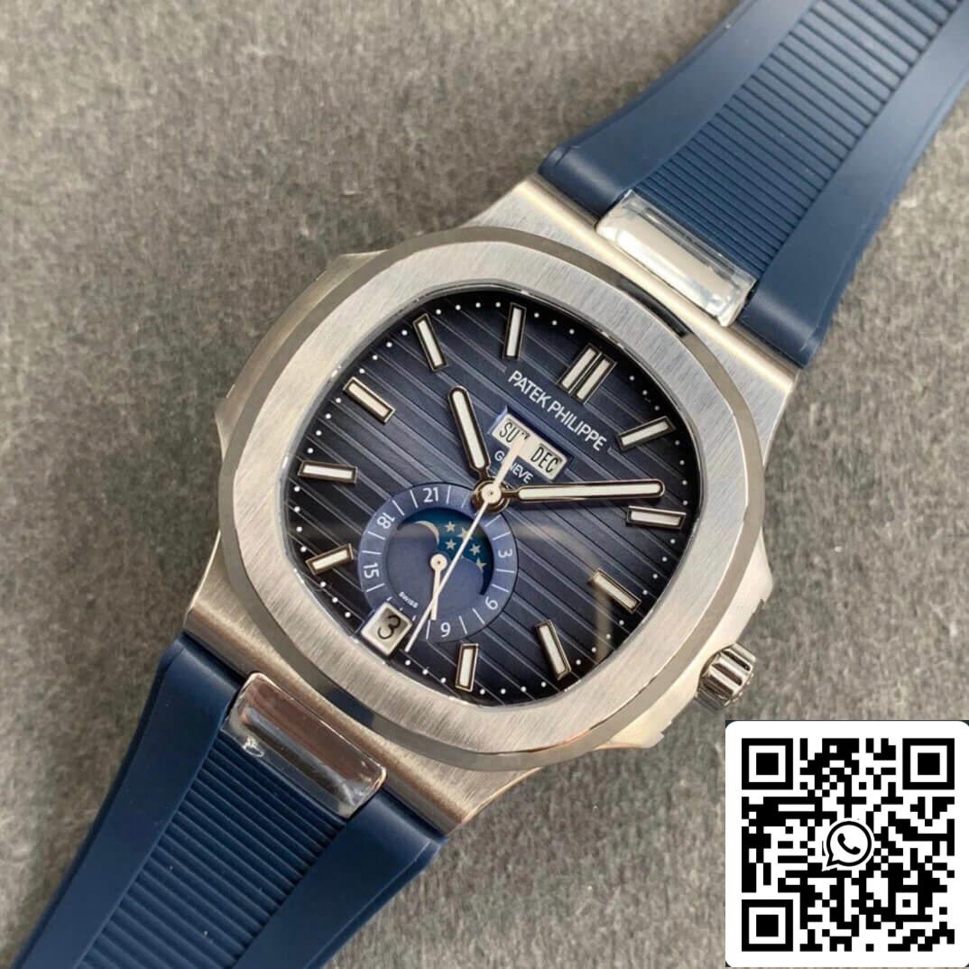 Patek Philippe Nautilus 5726 1:1 Best Edition GR Factory V2 cinturino in caucciù blu