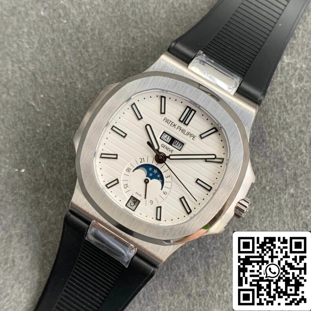 Patek Philippe Nautilus 5726 1:1 Best Edition GR Factory V2 cinturino in caucciù nero