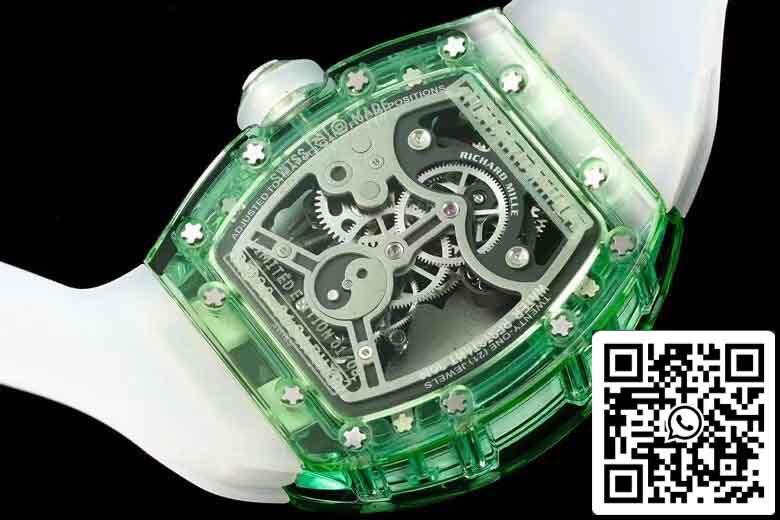 Richard Mille RM26-01 Tourbillon Migliore edizione 1: 1 Custodia trasparente verde fabbrica RM