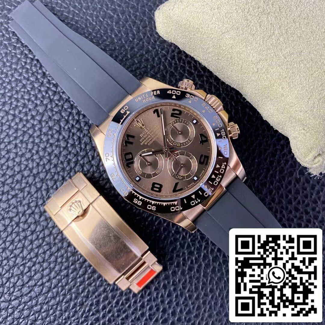 Rolex Cosmograph Daytona M116515LN-0015 1:1 Best Edition Clean Factory V3 Cinturino in caucciù