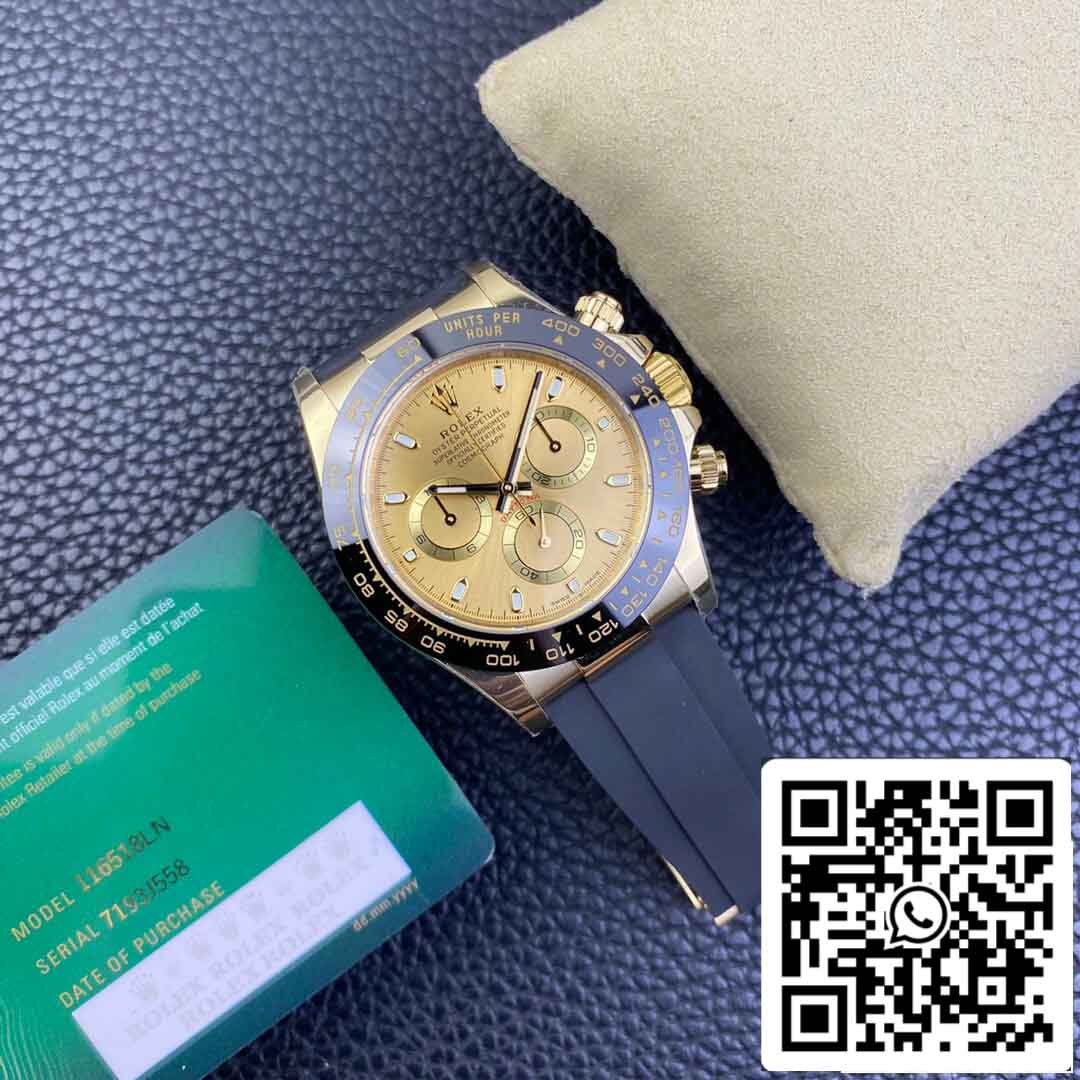 Réplica Rolex Daytona M116518ln-0042 Mejor 1:1 BT Factory Champagne Dial