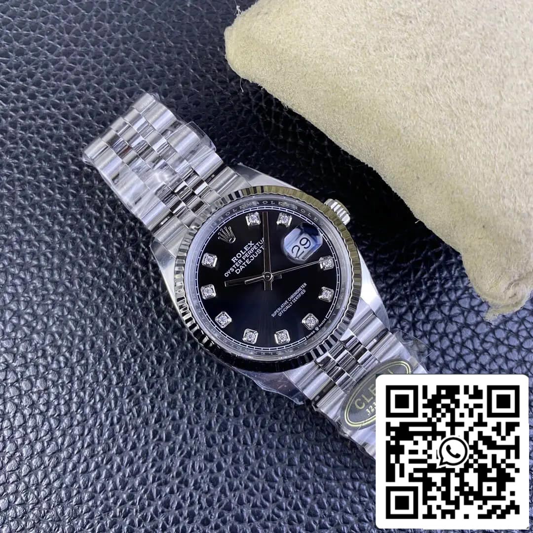 Rolex Datejust M126234-0027 36MM 1:1 Mejor edición Clean Factory esfera negra