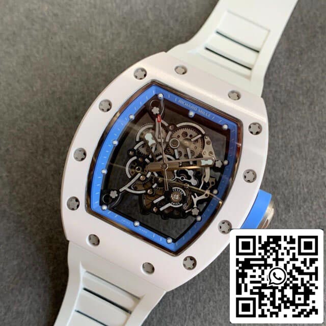 Richard Mille RM055 1:1 Best Edition KV Factory V2 White Strap