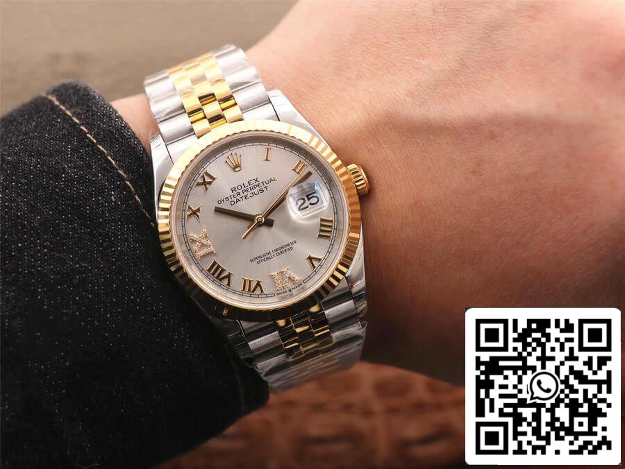 Rolex Datejust M126233-0031 1:1 Mejor edición EW Factory esfera plateada