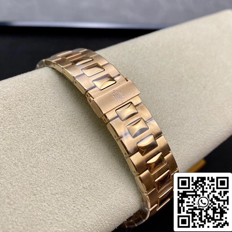 Patek Philippe Nautilus 1:1 Mejor edición PPF Factory Oro rosa con diamantes