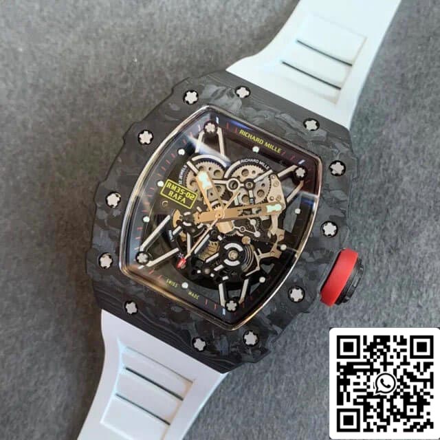 Richard Mille RM35-02 Cinturino bianco in fibra di carbonio KV Factory V3 1: 1 della migliore edizione