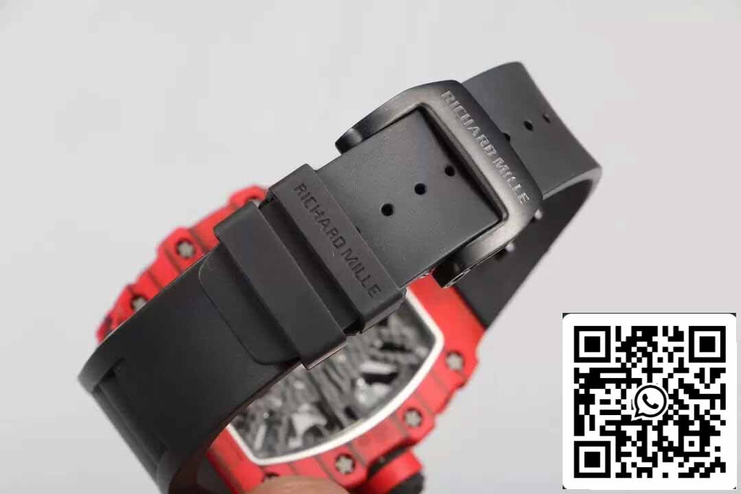 Richard Mille RM12-01 Tourbillon 1:1 Best Edition RM Factory Red Case Black Rubber Strap