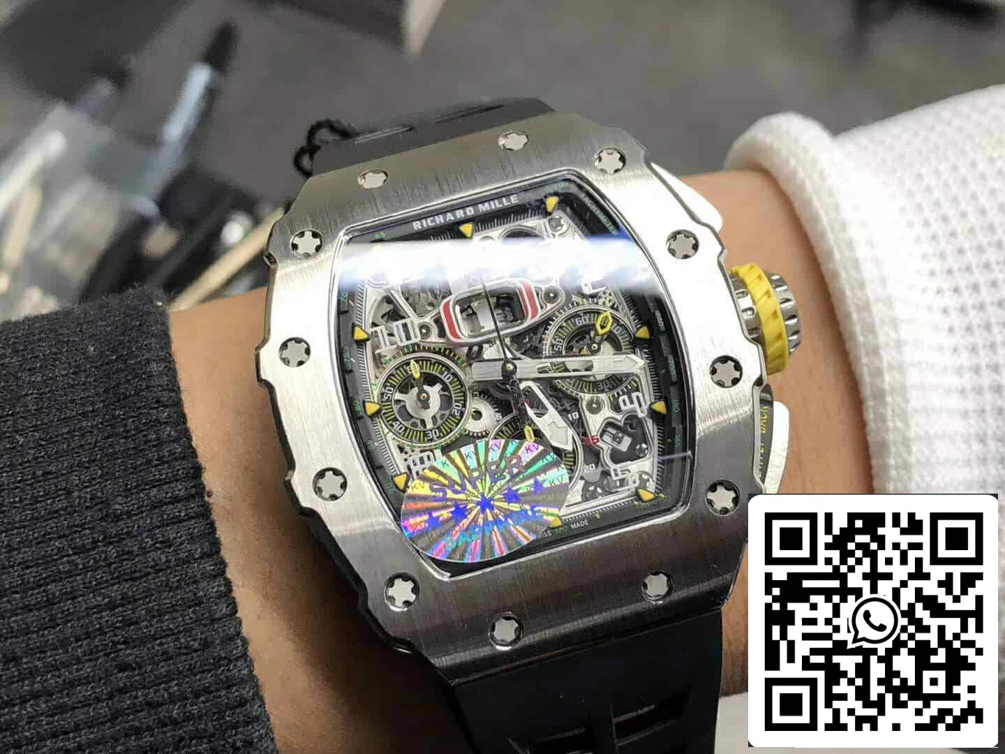 Richard Mille RM11-03 1:1 Best Edition KV Factory Titanium Case Rubber Strap