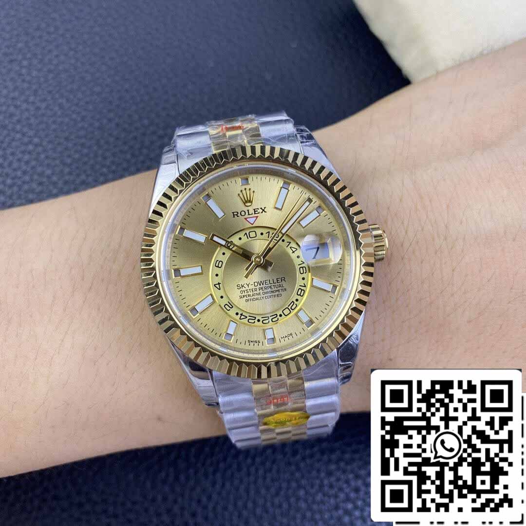 Rolex Sky Dweller M336933-0002 1:1 Best Edition Noob Factory V2 quadrante champagne