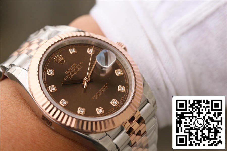 Rolex Datejust M126331-0004 1:1 Mejor edición EW Factory esfera marrón