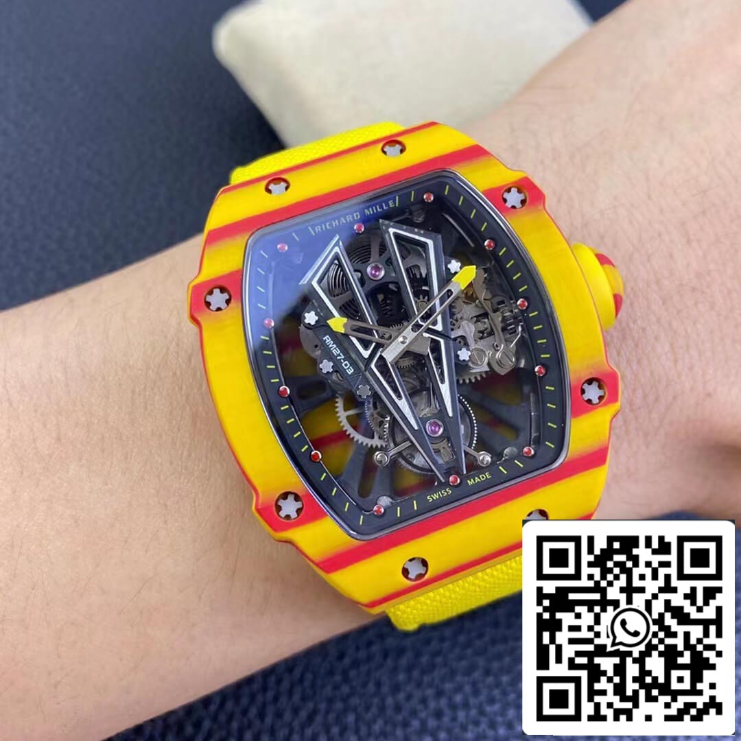 Richard Mille RM27-03 Rafael Nadal Tourbillon 1:1 Mejor Edición RM Factory Correa Amarilla